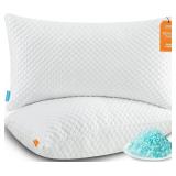 COOLING PILLOWS QUEEN SIZE SET OF 2, MEMORY FOAM P