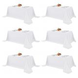 FITABLE WHITE TABLE CLOTHES FOR RECTANGLE TABLES,
