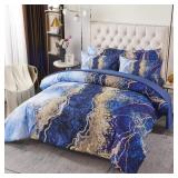 PERFEMET 6 PCS BED-IN-A-BAG QUEEN SIZE BLUE WATERC