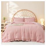 LITANIKA FULL SIZE COMFORTER SETS, 3 PIECES BLUSH