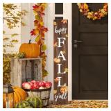 HAPPY FALL PORCH SIGN 47" AUTUMN PUMPKIN FRONT DOO