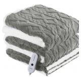ELECTRIC HEATED BLANKET TWIN SIZE 62" X 84" - FLUF