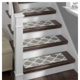 1 LOT OF (5) NON-SLIP STAIR CARPET STAIR RUGS POLY