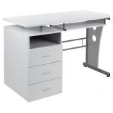$278 FLASH FURNITURE JOSHUA WHITE DESK WITH THREE