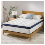 $274 ZINUS 14' POCKET COIL EURO TOP HYBRID MATTRES
