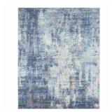 $260 GLITZHOME 8' X 10' ABSTRACT BLUE/ IVORY AREA