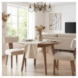 $190 HNY MID CENTURY MODERN DINING CHAIRS, LINEN F