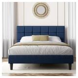 $329 ZINUS LOTTIE TUFTED UPHOLSTERED PLATFORM BED,