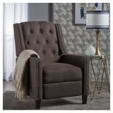 $277 POLIBI COFFEE FABRIC STANDARD RECLINER WITH A