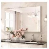 60-IN-W X 36-IN-H-RECTANGULAR-BRUSHED-NICKEL-MIRRO