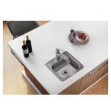 ELKAY DAYTON DROP-IN 15-IN X 15-IN SATIN SINGLE BO