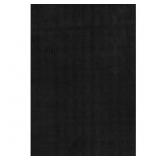 SERENITY BLACK 5 FT. X 7 FT. SOLID MODERN NON SKID