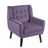 $297 MID-CENTURY MODERN BUTTON PURPLE VELVET ACCEN
