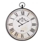 $148 AUGUSTINA ANTIQUE BLACK ANALOG METAL WALL CLO