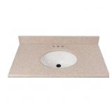 $298 37 IN. W X 22 IN D GRANITE WHITE ROUND SINGLE