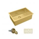 $212 27 IN. UNDERMOUNT SINGLE BOWL 18-GAUGE GOLD S