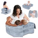 $190 NURSING & LOUNGE PILLOW FOR TWINS, BREASTFEED
