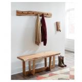 $109 ALPINE 48 IN. BROWN NATURAL LIVE EDGE WOOD CO