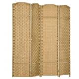 5.6 FT. TALL 4-PANEL FOLDING ROOM DIVIDER PRIVACY