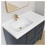 $297 42 IN. W X 22 IN. D SOLID SURFACE WHITE VANIT