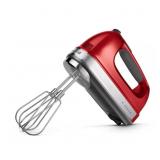 $110 KITCHENAID 9-SPEED CANDY APPLE RED HAND MIXER