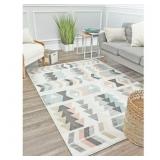 $599 RUGS AMERICA MIKA MO50A MINT LIME GEOMETRIC C