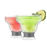 1 LOT 2-12 OZ. GREY FREEZE STEMLESS MARGARITA GLAS
