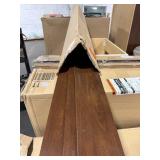 1 LOT OF (3) DARK WOOD PLANKS