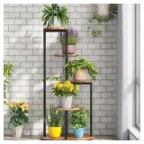 WELLSTON 40.94 IN. H RUSTIC BROWN ROUND WOOD CORNE