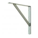 6-SATIN NICKEL HEAVY DUTY SHELF BRACKET 12 IN. X 8