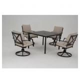 $599 COOKSON BLACK 5-PIECE METAL OUTDOOR DINING SE