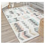 RUGS AMERICA MINT & LIME GEOMETRIC RUNNER RUG 8