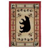 $104 HEARTHSIDE WOODLANDS BEAR RED 5 FT. X 8 FT. L