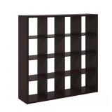 $200 CUBICLE 57.95 IN. TALL DARK OAK WOOD 16-SHELF