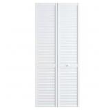 2-30 IN. X 80 IN. LOUVER PINE WHITE INTERIOR CLOSE