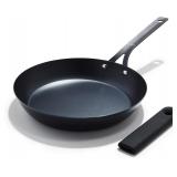 OXO OBSIDIAN PRE-SEASONED CARBON STEEL, 12' FRYING