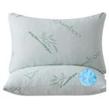 MEMORY FOAM PILLOWS QUEEN SIZE SET OF 2, SHREDDED