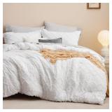 BEDSURE OVERSIZED QUEEN COMFORTER SET - WHITE COMF