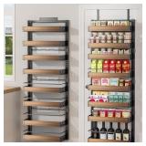8 TIER OVER THE DOOR PANTRY ORGANIZER, 2 IN 1 WALL