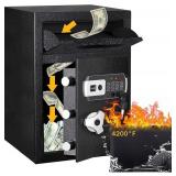 $160 2.8 CUB DEPOSITORY DROP SAFE FIREPROOF, FRONT
