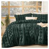 BEDSURE TUFTED BOHO COMFORTER SET QUEEN SIZE - DAR