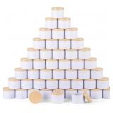 BOTINXIS 48 PCS 4OZ MATTE WHITE CANDLE TINS - BULK