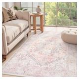 LIVEBOX AREA RUG PINK 4X6 - ORIENTAL FLORAL BEDROO