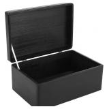 LARGE WHITE WOODEN BOX STORAGE WITH HINGED LID | 1