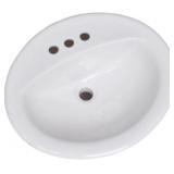 DESIGN HOUSE 573428 OVAL DROP-IN SINK 20X17 SINGLE