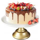 RUCKAE WHITE CERAMIC CAKE STAND 12 INCH METAL WEDD