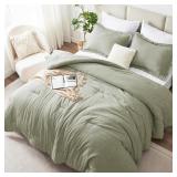 COZYLUX QUEEN SIZE COMFORTER SET - 3 PIECES OLIVE