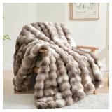 BEDELITE FAUX FUR THROW BLANKET FOR COUCH, DECORAT