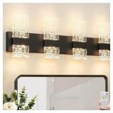 $140 MODERN MATTE BLACK 8-LIGHTS BATHROOM VANITY L