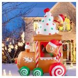 NERVURE 7.5FT CHRISTMAS TRAIN INFLATABLE - CHRISTM